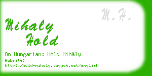 mihaly hold business card