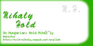 mihaly hold business card